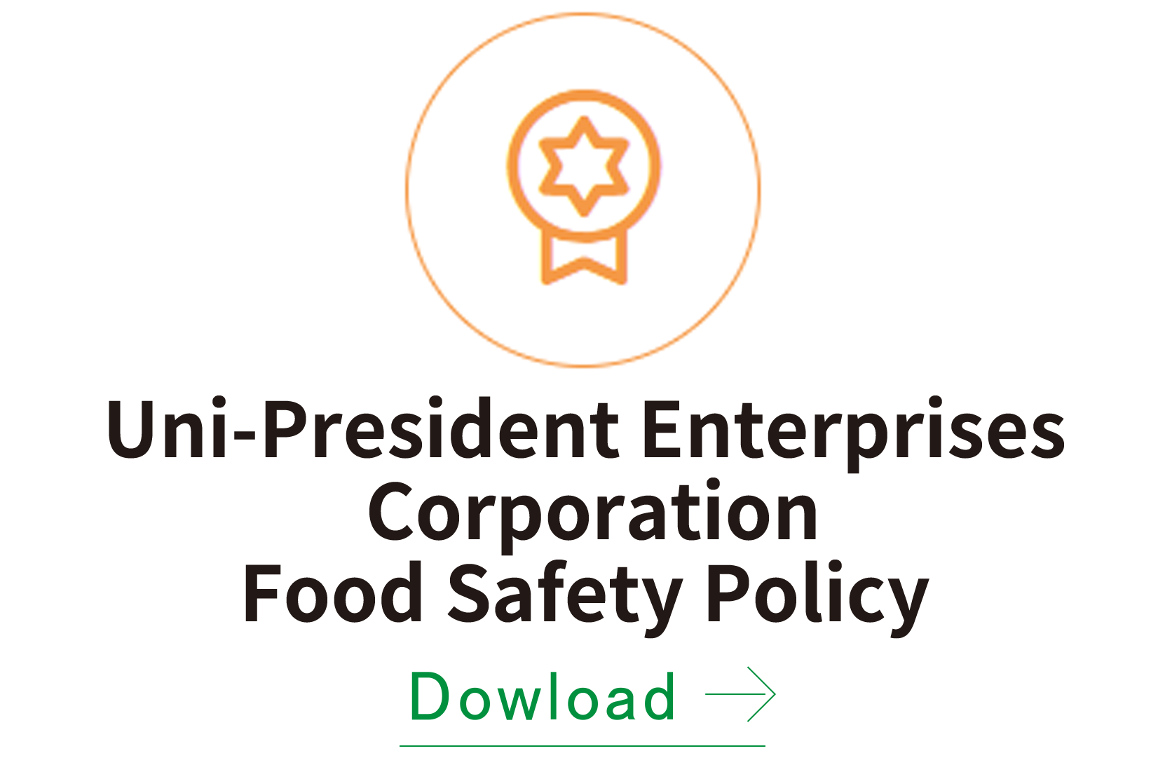 Uni-President Enterprises Corporation Food Safety Policy